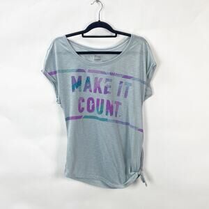 2/$30 Old Navy Active Small Womens Gray Graphic Tie Waist T-Shirt